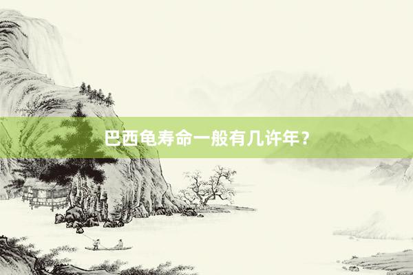 巴西龟寿命一般有几许年？